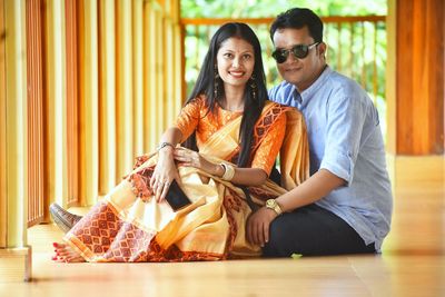 Portrait of a smiling young couple