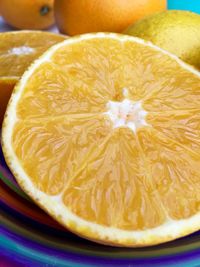 Close-up of lemon slice