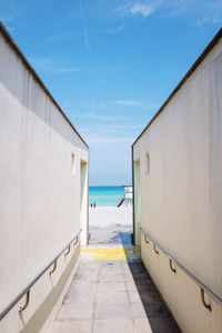 Walkway leading towards sea