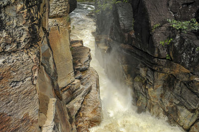 Scenic view of waterfall