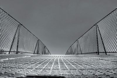 Suspension bridge against sky