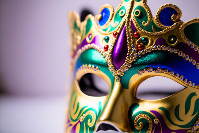 Mardi gras festival mask close-up photography