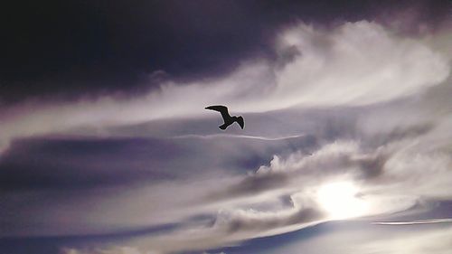 Low angle view of cloudy sky