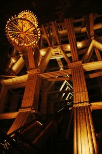 Low angle view of illuminated building