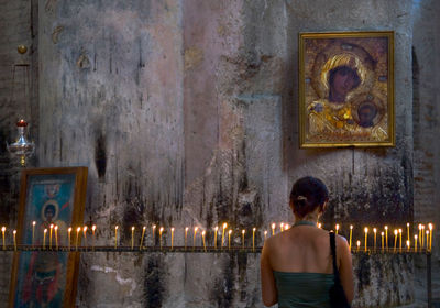 Woman at night