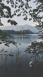 View of lake against sky