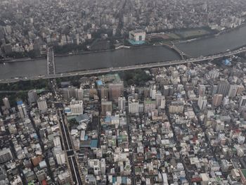 High angle view of cityscape