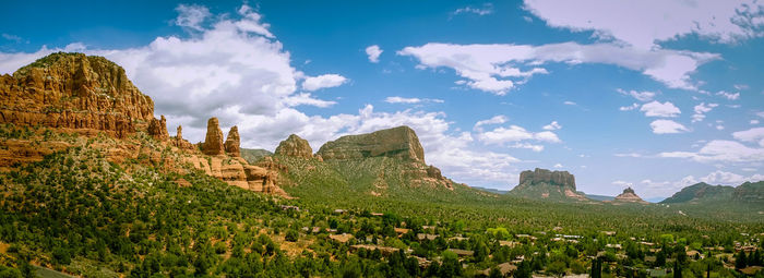 Panoramic view of landscape against sky