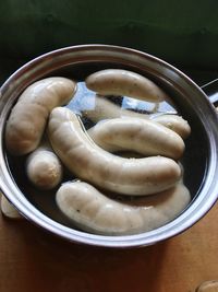 Close-up of pasta in bowl on table