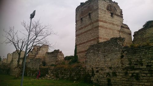 Low angle view of old ruins