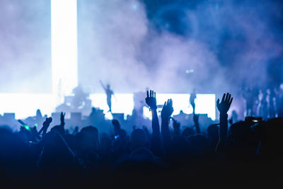 Crowd at music concert