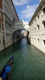 View of bridge over canal