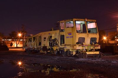 Cars on road at night