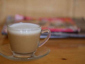 Close-up of drink on table