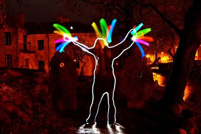 Light painting at night