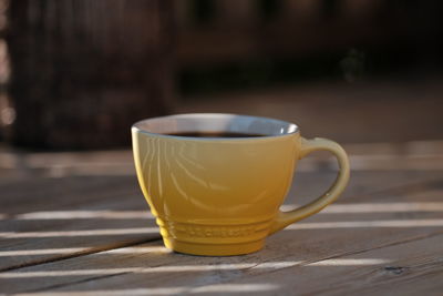 Close-up of coffee cup