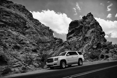 Road passing through mountains
