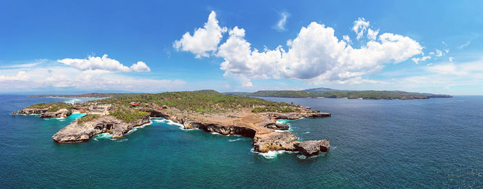 Panoramic view of sea against sky