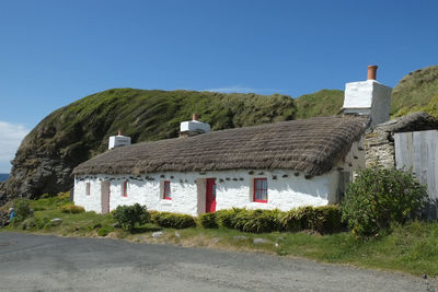 Built structure against clear blue sky