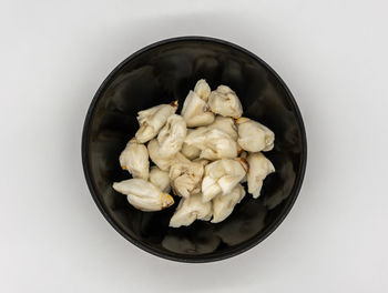 High angle view of ice cream in bowl