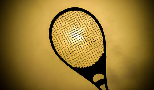 Low angle view of electric lamp