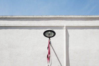 Low angle view of built structure against clear sky