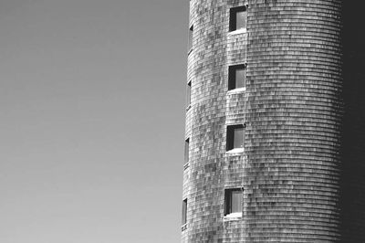 Low angle view of building against clear sky