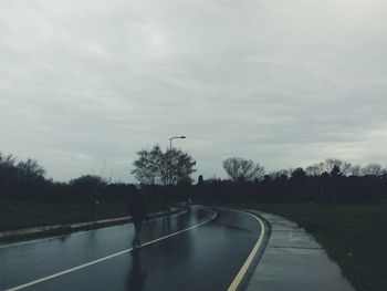 Road passing through trees
