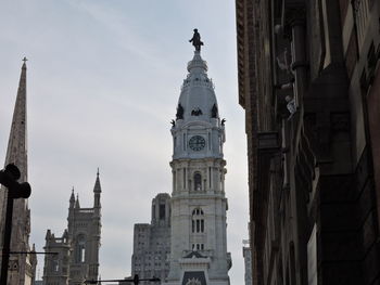 Low angle view of clock tower