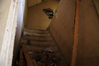 Interior of abandoned building