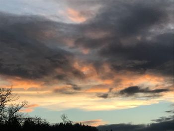 Low angle view of dramatic sky