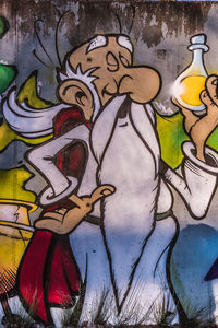 Close-up of graffiti on wall