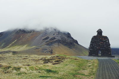 Scenic view of mountain against sky