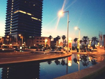 City street at night