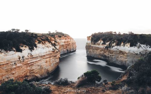 Rock formations in sea