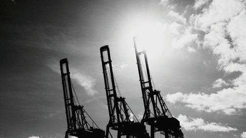 Low angle view of crane