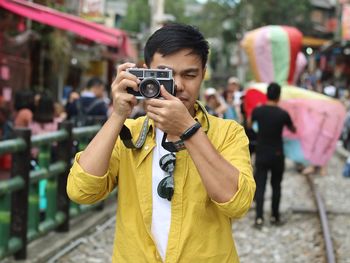 Man photographing