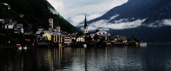 River with town in background