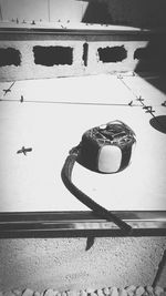 Close-up of shadow on the road