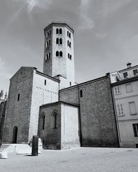 Low angle view of tower against sky