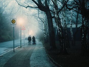 People walking on road