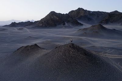 Scenic view of desert against sky