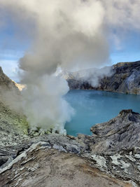 The view around kawah ijen in the morning.