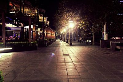 Street lights in city at night