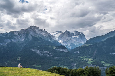 Landscape at hasliberg and jungfrau mountains, switzerland