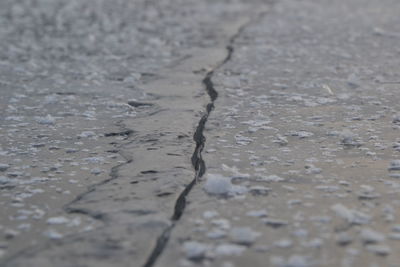 Close-up of surface level of white surface