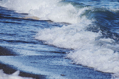 Waves rushing towards shore