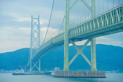 Low angle view of bridge against sky