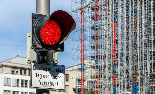 Low angle view of road sign