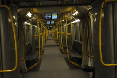 Empty seats in train